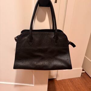 “Margaux” style black leather bag